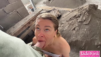 I sucked and fucked my boyfriend dick in construction site