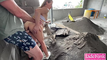 I sucked and fucked my boyfriend dick in construction site