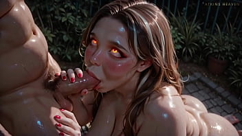 Atkins heaven blowjob under the my curvy stepmom milked my cock dry outside ai