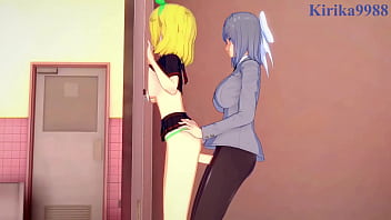 Ryona and yumi intense lesbian play and futanari sex senran kagura hentai