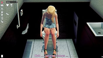 Toilet blondgirl