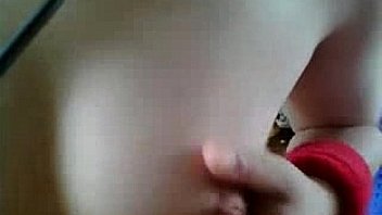 Small tits asian teen dildoing her hairy pussy
