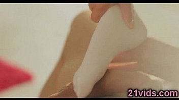 Stunning babe ava dalush foot play