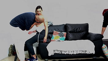 Stepfather tested his son's girlfriend in front of him