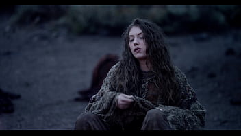 Fantasy baremaidens girl keep warm outside