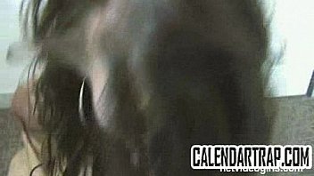 Curvy brunette gives a pov blowjob and tit fuck