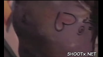 Appetizing tanya expertly handles a tool