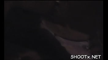 Appetizing tanya expertly handles a tool