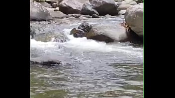 I played with my cock on river until i cum