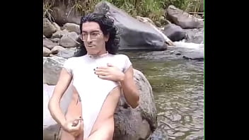I played with my cock on river until i cum