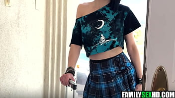 Step unlce threesome banging step niece & step daughter