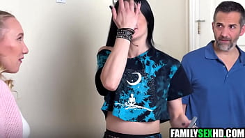 Step unlce threesome banging step niece & step daughter