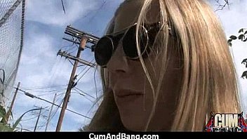 Ebony chick fucked hard in group sex action 8