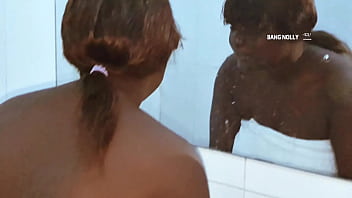 Secret boss's wife in the bathroom