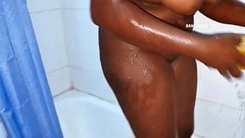 Secret boss's wife in the bathroom