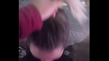 Before go to work she deepthroat all my cock