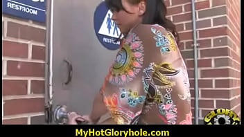 Sucking strangers cocks through a gloryhole 2