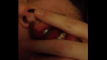 Big guy strokes his eight inch cock till precum