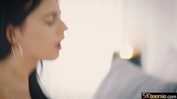 Petite brunette enjoys being put in all positions for nick's big dick