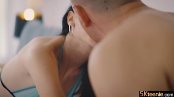 Petite brunette enjoys being put in all positions for nick's big dick