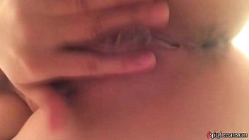 Asian with huge tits shows off in the bathroom