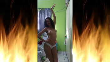 Jade teasing the neighbor who was looking through the window