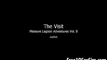 Two green haired 3d babes sharing a studs hard cock