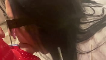 Classy white outfit deep anal & cum on my sunglasses preview