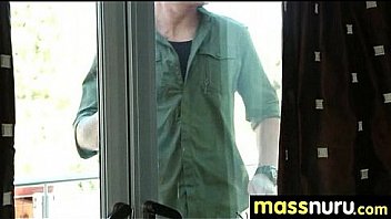 Nuru massage ends with a hot shower fuck 4