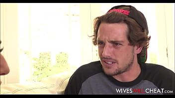 Cute young wife melissa moore cheats on husband with y guy when husband goes to work