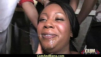 Real ebony babe getting hard core group making out 30