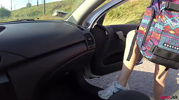 Blonde on the road wants to fuck and get cum in pussy Blonde on the road wants to fuck and get cum in pussy