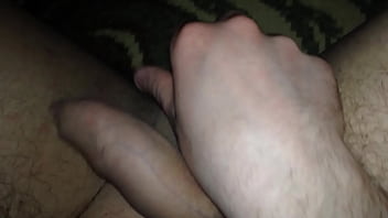 Skinny shaved amateur show his balls