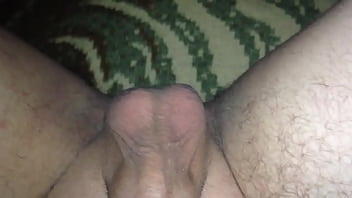 Skinny shaved amateur show his balls