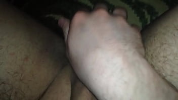 Skinny shaved amateur show his balls