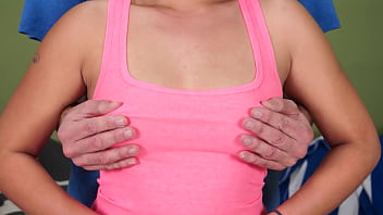 Titties massageg with oil