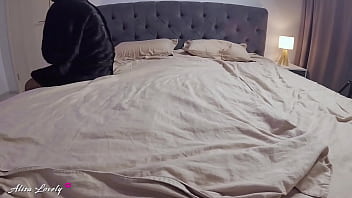 Guy met with whore in fur coat and tights in hotel room to fuck her without condom Guy met with whore in fur coat and tights in hotel room to fuck her without condom