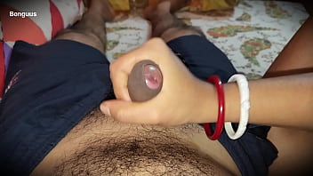 Sharing bed with stepmom for the first time she grabbed my cock