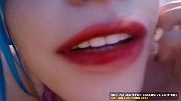 Jinx titjob cum on face Jinx titjob cum on face