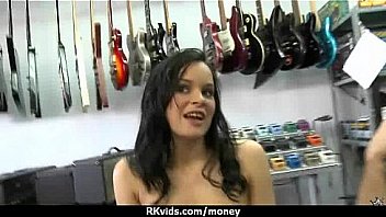 Amateur girl accepts cash for sex from stranger 7