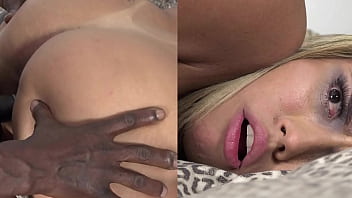 Meu padrasto negro fode com seu pau enorme em mim enquanto todos estão fora de casa