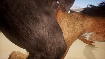 Lion gets fucked by minotaur