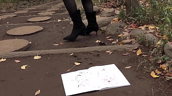 Make dirty shoe footprints on a white notebook Make dirty shoe footprints on a white notebook
