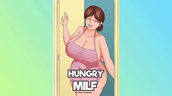 Cartoon milf gets food for free