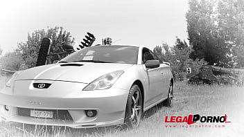 Leggy bombshell cassie del isla sucks two big hard dicks until cum flows gp167