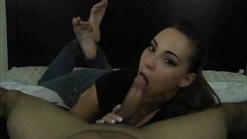 Incredibly hot doll gives an amazing blowjob cfnm