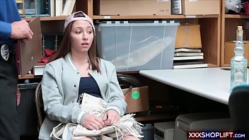 Shy Teenie Shoplifter Is Afraid Of Getting A Police Record So She Is Fucking With The Security Guard For Her Release After She Got Caught Stealing thumbnail