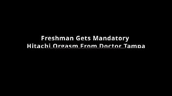 Freshman gets mandatory hitachi orgasm from doctor tampa rina arem