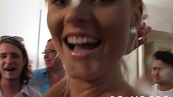 Babes team fuck hard in group