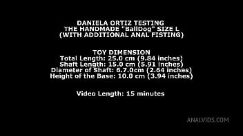 Daniela ortiz testing the handmade "balldog" size l with additional anal fisting twt044